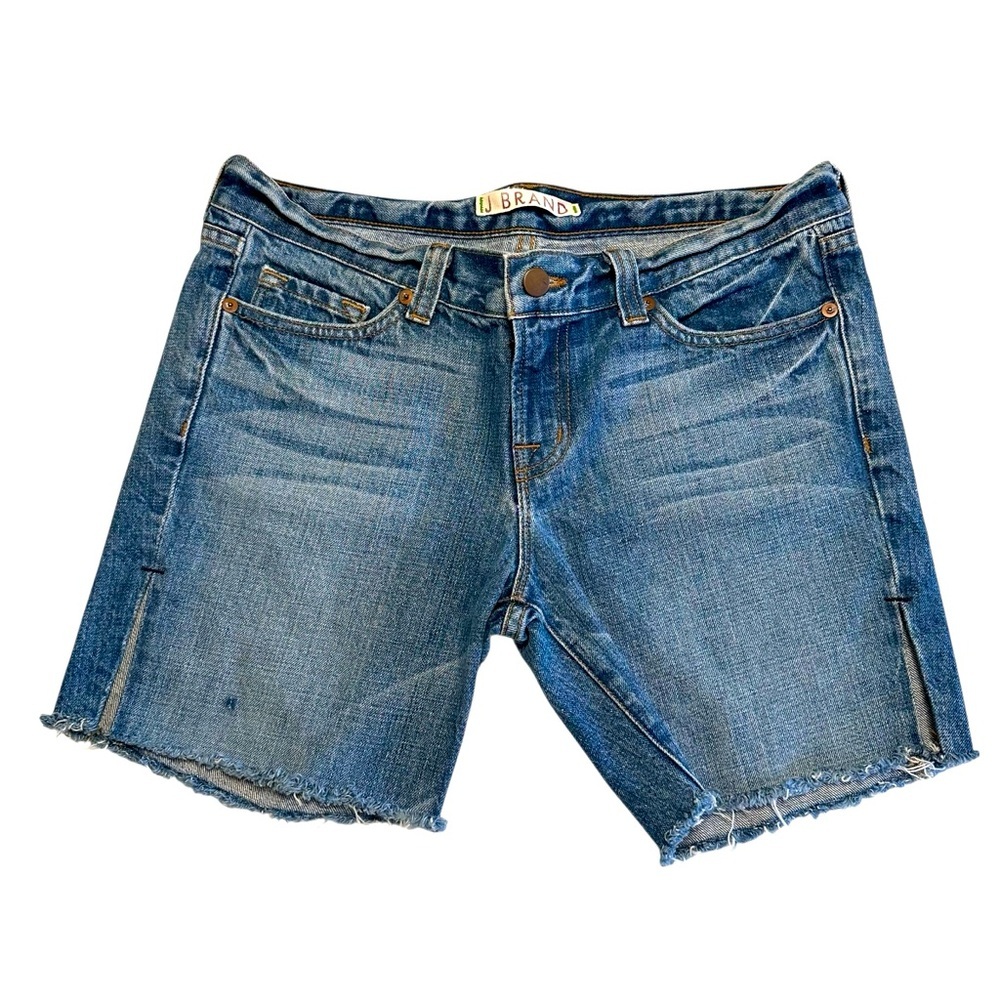 J Brand | Women's Blue Mid Rise Cut Off Denim Shorts Size 27